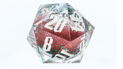 Red and Green Christmas Glitter Snowglobe D20